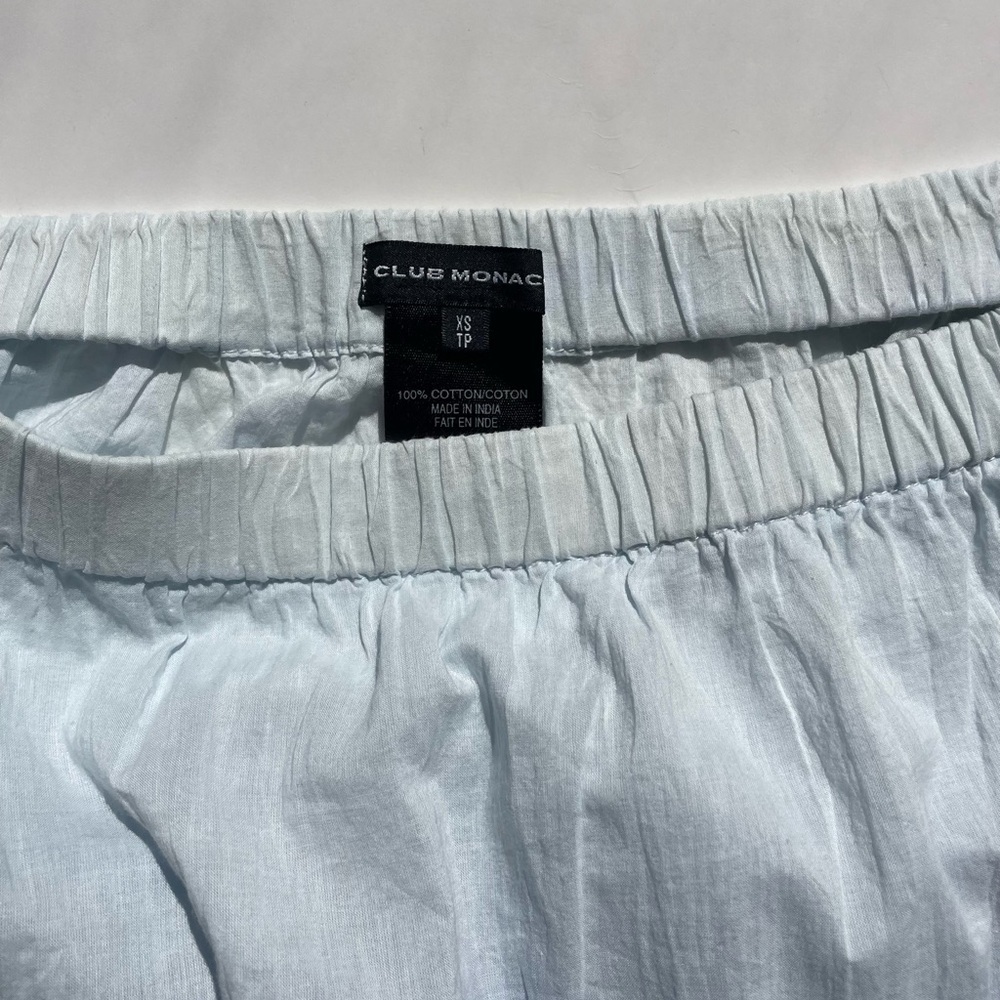 Club Monaco Light Blue Tiered A-Line Skirt ruffle ombré - Picture 4 of 5